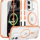 Magnetic for iPhone 17 Case, Built-in Screen Protector Orange