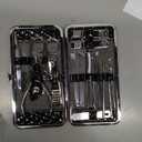 Nail Clippers Set Fingernail and Toenail Clipper Cutters, Manicure Pedicure Kit 18 Pieces Stainless Steel Professional Grooming Kits, Nail Care Tools with Luxurious Travel Case (Black)