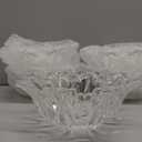 Brushed Nickel 5-Light Bathroom Vanity Light with Floral Clear Glass Shades, Brushed Nickel Wall Mount Lighting for Bathroom, Dressing Table