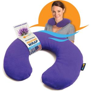 SunnyBay Microwave Heating Pad, Microwavable Heated Neck Pillow for Moist Hot Therapy, Aromatherapy Heated Neck and Shoulder Wrap with Flaxseed and Lavender Filling, 2.5 lbs, Purple