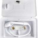 RV Exterior Shower Box Kit with Lock for Outside, Outdoor Non-Metallic RV Accessories for RVs, Fifth Wheels, Motorhomes, Travel Trailers, Campers - White