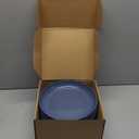 12 Pcs Unbreakable Deep Dinner Plates Set, 9 inch Reusable Plastic Wheat Straw Plates, Microwave and Dishwasher Safe Plate for Kitchen, Lightweight Plate for Dessert, BPA Free, Dark Blue