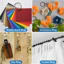 5 x uxcell 14pcs Shower Curtain Rings, 1.3 Inch ID Iron Round Snap Shower Curtain Hooks Glide Smoothly Shower Hooks for Bathroom Shower Curtain Rods, Silver