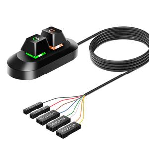 PC Power Button, Desktop External PC Power Switch, Mechanical Keyboard Switch Start On/Off/Reset for Computer Motherboard (1.8M)