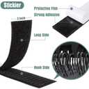 Navona 27Ft x 2 Inch Hook and Loop Strips with Adhesive, Heavy Duty Self Adhesive Tape with Back, Strong Sticky Back Fastener Roll for Home, Office, School, Crafting, Black