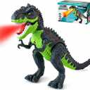 Electric Walking T-Rex Dinosaur Toys for Kids 3-5, Realistic Roars & Flame Light Dinosaur Gifts for Boys Girls Toddlers Ages 3 4 5 6 7