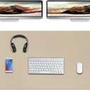 Boutilon Leather Desk Pad Protector,Non-Slip Mouse Pad,Laptop Desk Pad,Office Mouse Mat,Waterproof Leather Desk Blotter,Desk Writing Pad for Office and Home (XXXL-Beige,47"x 24")