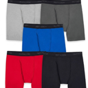 Fruit of the Loom Big Men's Cotton Stretch Boxer Briefs, 5-Pack, Small