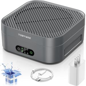 Air Purifiers for Home 600 Sq.Ft, TDBYWAE H13 True HEPA Air Purifier with USB Cable for Pets Dust Dander Pollen Odor Smoke, Small Portable Air Purifier for Bedroom Office Desktop Car RV (Grey)