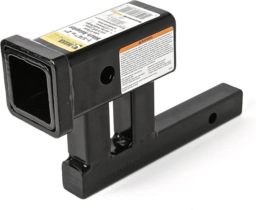 MaxxHaul 70355 1-1/4" to 2" (Fits Class II only) Hitch Adapter with 4" Rise and 3-3/8" Drop MaxxHaul 70355 1-1/4" to 2" (Fits Class II only) Hitch Adapter with 4" Rise and 3-3/8" Drop