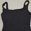 Darong Women's Padded Square Neck Tank Tops Summer Double Layer Basic Sleeveless Tank Shirts Built in Bra
(Large, Black)