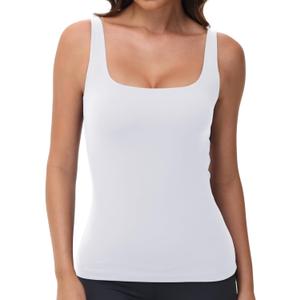Women Tummy Control Shapewear Tank Tops Seamless Square Neck Compression Tops Slimming Body Shaper Camisole