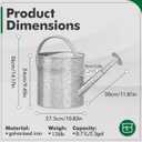 Galvanized Iron Watering Can for Indoor Plants, Oval Watering Cans for House Plant Garden Flower, Long Spout Water Can for Outdoor Watering Plants 9.46L 2.5 Gallon