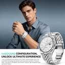 Smart Watch, 1.32" AMOLED Display, Bluetooth 5.4 Calls, 160+ Sports Modes, Fitness Tracker with Heart Rate/SpO2/Blood Pressure/Sleep Monitor, Waterproof Watch for Men Women Android & iOS, 40mm Silver