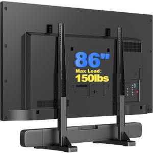 XINLEI Large TV Stand Table Top for Most 24 to 86 Inch Flat/Curved TVs Heavy Duty TV Leg, Support 150 lbs, Max VESA 800x600mm, for Living Room ML3286