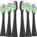 Replacement Toothbrush Heads Fits for Waterpik Complete Care 9.0 (CC-01), Care 5.0 (WP-862) Sonic Electric Tooth Brush Refill(8-pc), Pisonicleara