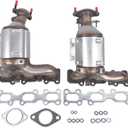 30584 30585 Left & Right Catalytic Converter Replacement for Ford Explorer FLEX Taurus Lincoln MKS MKT MKZ 3.5L 3.7L OE# # 674255 674256 19516 19517 (EPA Compliant) - Weonefit