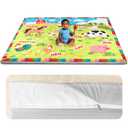 Foam Baby Play Mat 71x59, Removable and Machine Washable Cover, Thicken Cushioning Playmat and Perfect for Playpen, Non-Slip Bottom, Easy to Clean for Infants, Toddlers & Babies(Farm)