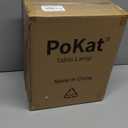 PoKat 20.75" Small Modern Ceramic Table Lamps Set of 2 for Bedroom, White Bedside Lamps for Night Stands, Farmhouse Desk Decor Gift Nightstand Table Lamps for Living Room End Table Beige