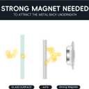 Magnetic Glass Whiteboard - Glass Dry Erase Board 36"x24" Large Frameless Glass Board for Walls Office School and Home