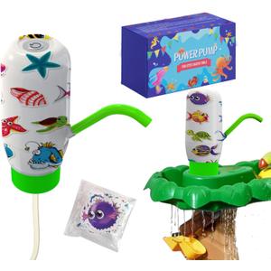 Water Table Pump Water Pump for Kids Water Play TableWater Table Pump for Step 2Dual Motor Configuration with 60 Ocean Animal Stickers Green