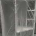 Ukonvi Paper Plate Dispenser, Paper Plate Holder for Kitchen Counter, Wood Rustic Silverware Utensil Caddy, Cutlery Flatware Organizer Box for Cups Spoons Forks Plates Napkins, Kitchen Accessories (White)