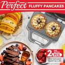 SugarWhisk Double Mini Pancakes Maker Machine, Arepa Maker, Electric Pancake Maker Griddle, Ideal for Pancakes, Cookies, Eggs, Arepas & Breakfast Sandwiches, White, 4 Inch