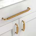 Asidrama 10 Pack 7.5 Inch(192mm) Brushed Antique Brass Kitchen Cabinet Handles Antique Brass Cabinet Pulls Cabinet Hardware for Cupboard Drawer