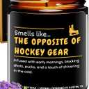 Hockey Candle, Thoughtful and Funny Gifts for Hockey Lovers, Moms, and Players, Perfect Sports Themed Gifts Ideas, Ideal for Birthdays, Christmas, Special Occasions, Long-Lasting Scent, Gift Ready