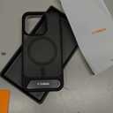 TORRAS Magnetic Flush Stand for iPhone 15 Pro, Military Grade Drop Tested, Slim Light Frosted Case with MagSafe (6.1"), Black