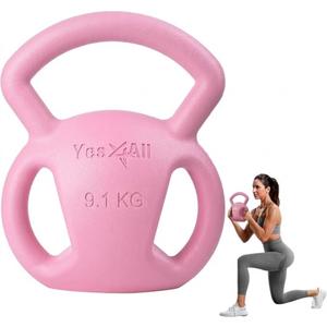 Yes4All 3-Handle Kettlebell, Strength Training Kettlebells for Home Gym, 9.1KG