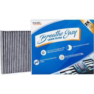 Spearhead Odor Defense Breathe Easy AC & Heater Cabin Filter | Fits Various 2016-24 Toyota/Lexus/Subaru Like OEM | Up to 25% Longer Lasting w/Activated Carbon (BE-157)