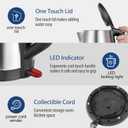 COMFEE' 1.7L Stainless Steel Electric Tea Kettle, BPA-Free Hot Water Kettle Electric with LED Light, Auto Shut-Off and Boil-Dry Protection, 1500W Fast Boil Electric Kettle