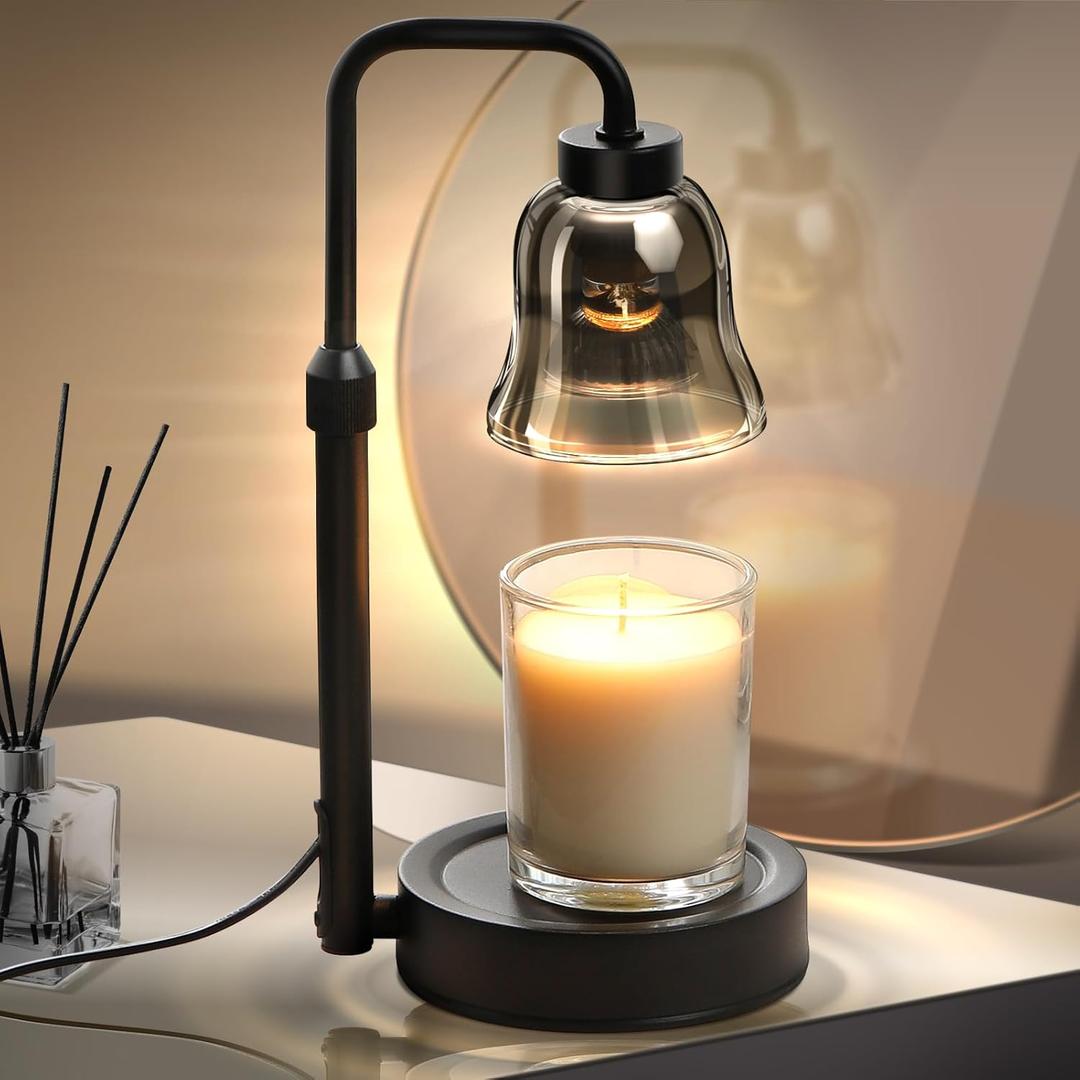 Candle Warmer Lamp with Timer: Adjustable Height Dimmable Warmer Candle Lamps - Mother's Day Gifts for Mom Home Decor House Warming Gifts New Home
