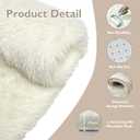 8x10 Fluffy Area Rugs for Living Room,Cream Large Shag Area Rug for Bedroom