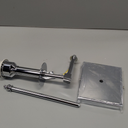 PERMO Set of 2 Classic Rustic Industrial Wall Sconce Lighting Fixture with Flared White Textile Lamp Shade and Chrome Tapered Column Stand, Hardwired, E26 Base