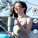 10 x 6 Pack Replacement Straws with Cleaning Brush Compatible Stanley 30 oz 40 oz Tumbler, Plastic(White)