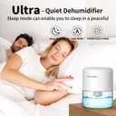 Dehumidifier for Home Small Quiet Dehumidifiers for 44OZ Water Tank Auto Defrost and Shutoff 10 Colors Light 4 Timer Options 3 Modes Portable Dehumidifiers for Bedroom Bathroom Closet RV