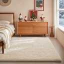 Ophanie Area Rugs for Bedroom, Christmas Upgrade Non-Slip Ivory Fluffy Soft Shag Living Room Carpet, Indoor Floor 4x6 Fuzzy Shaggy Living Room Plush Nursery Rug for Kids Home Dorm Decor Aesthetic