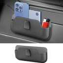 2 x Car Side Pocket Organizer, Adhesive Car Organizers And Storage, Car Glass Holder Stores Small Items Such As Phones, Cosmetics, Coins, Glasses, Keys. Can be Pasted Anywhere (Gray)