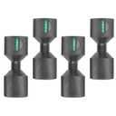 1-1/8" Two Hole Pins Built-in Level 6061 Aluminum 2 Hole Flange Alignment Pin with Anodized Oxide Black Finish 4Pcs