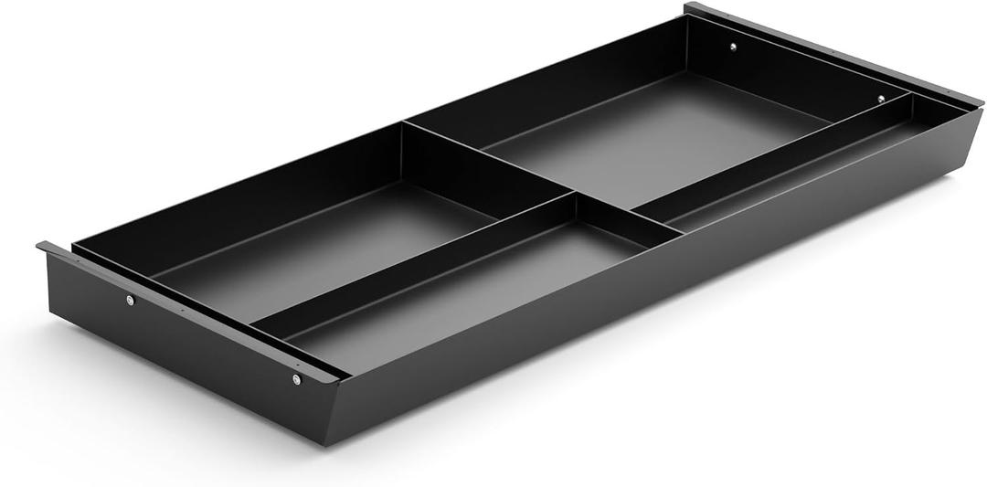 Under Desk Drawer 28.3" Wide, 60 Ergonomic Tilt Organizer with Multi-Compartment Ball Bearing Slides, Fully Assembled, Under Desk Storage for Home Office Supplies