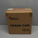 TIPGO Slim Bathroom Trash Can with Lid Soft Close, Step Pedal, 6 Liter / 1.6 Gallon Stainless Steel Trash Bin, Small Garbage Cans for Bedroom, Office, Kitchen (White)