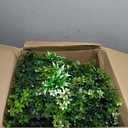 4 Pcs 20"x20"Artificial Boxwood Panels Faux Grass Green Wall Decoration Faux Ivy Privacy Fence Screen for Outdoor Indoor Backyard Garden (14 Mixed Leaves)