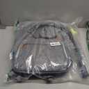 BabbleRoo Diaper Bag Backpack - Baby Essentials Travel Tote - Multi Function Water Resistant Diaper Bag, Travel Essentials Baby Bag with Changing Pad, Stroller Straps & Pacifier Case - Light Gray (26L)