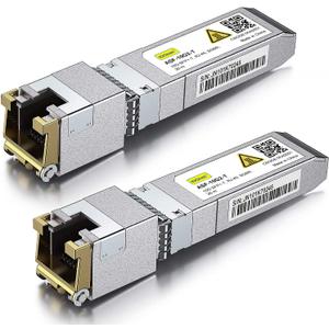 10Gtek ././/- +   CAT.6a Copper Transceiver, Auto-Negotiation SFP+ Ethernet Module, up to 30-Meter, for Cisco SFP-10G-T-X, Ubiquiti UniFi, Netgear, Pack of 2