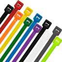 8 Inch 1000pcs Colored Zip Ties 20lb Strength, Multi-Purpose Cable Ties