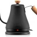 Bodum 27oz Bistro Gooseneck Electric Water Kettle, Pour Over Coffee & Tea, Stainless Steel, Matte Black (0.8 Quarts)