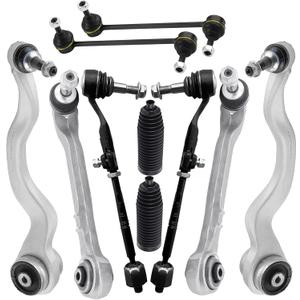 10Pcs Front Lower Control Arms With Ball Joints Sway Links & Outer Tie Rods Suspension Kit Compatible with BMW 1 3 4 Series 428i 430i 435i 440i 320i 330i 328i 335i xDrive