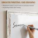 White Board for Wall, 36'' x 24'' Magnetic Dry Erase Board, Decorative Whiteboard with Vintage Wooden Frame, Hanging Writing Board for Home Office School Dorm